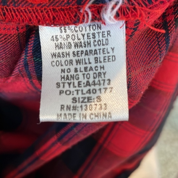 Umgee USA Embroidered Flannel SZ S Unique Button Down 3/4 Length Sleeves Fit Big - Picture 10 of 10